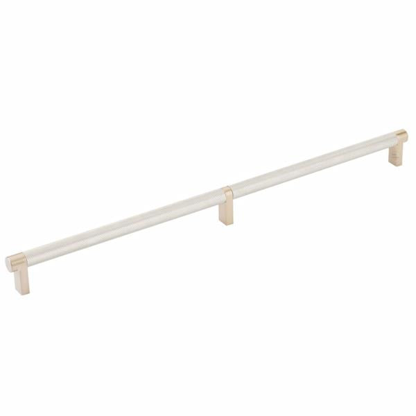 Emtek - Select Cabinet Pull 16 Inch C-C, Rectangular Stem, Knurled Bar