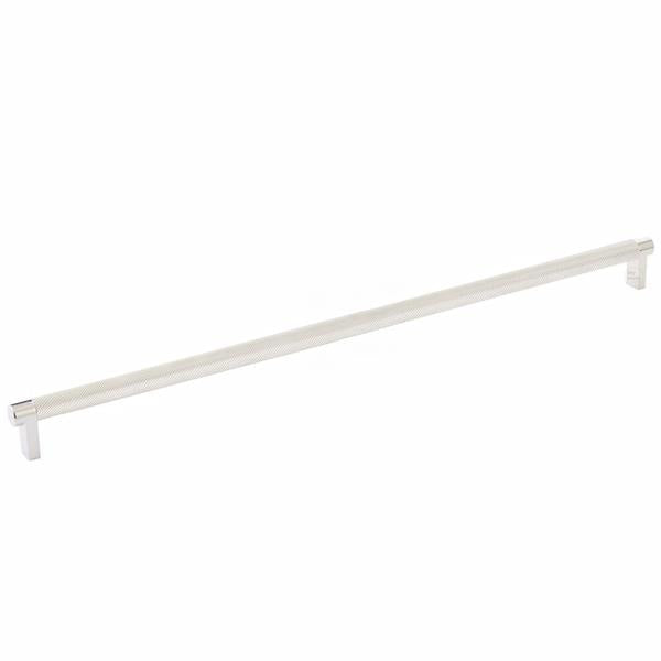 Emtek - Select Cabinet Pull 18 Inch C-C, Rectangular Stem, Knurled Bar