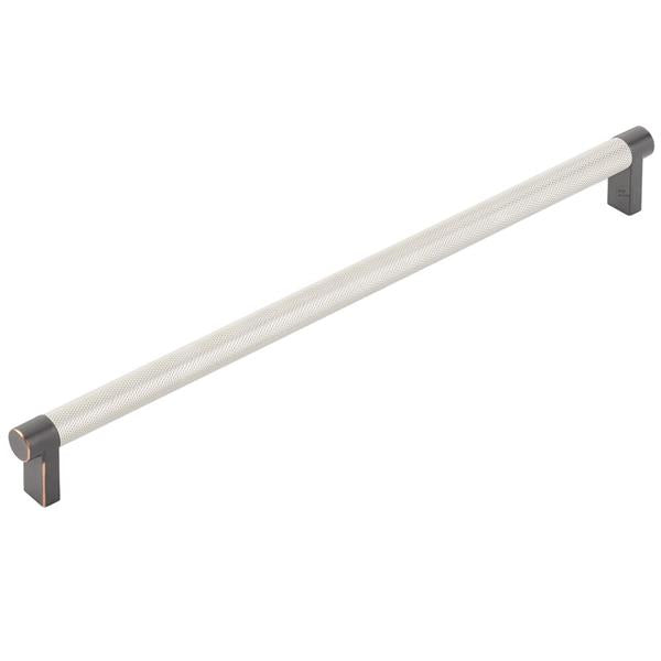 Emtek - Select Appliance Pull 12 Inch C-C, Rectangular Stem, Knurled Bar