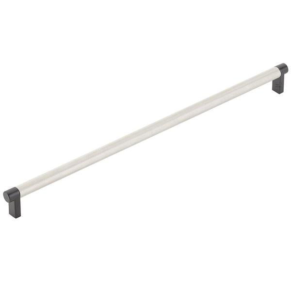 Emtek - Select Appliance Pull 18 Inch C-C, Rectangular Stem, Knurled Bar
