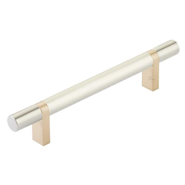 Emtek - Select Bar Cabinet Pull 5 Inch C-C, Rectangular Bar Stem, Smooth Bar