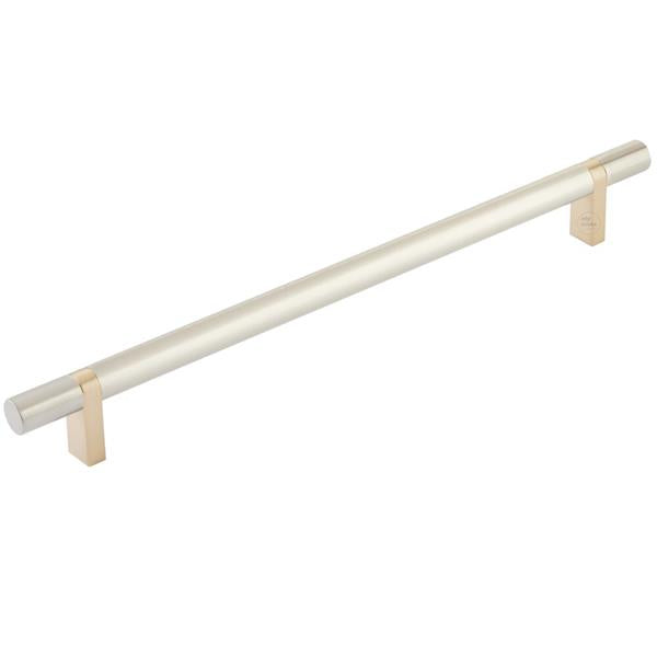 Emtek - Select Bar Cabinet Pull 10 Inch C-C, Rectangular Bar Stem, Smooth Bar