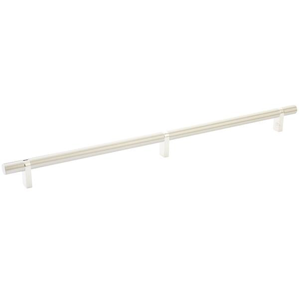 Emtek - Select Bar Cabinet Pull 16 Inch C-C, Rectangular Bar Stem, Smooth Bar