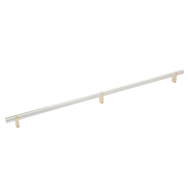 Emtek - Select Bar Cabinet Pull 20 Inch C-C, Rectangular Bar Stem, Smooth Bar