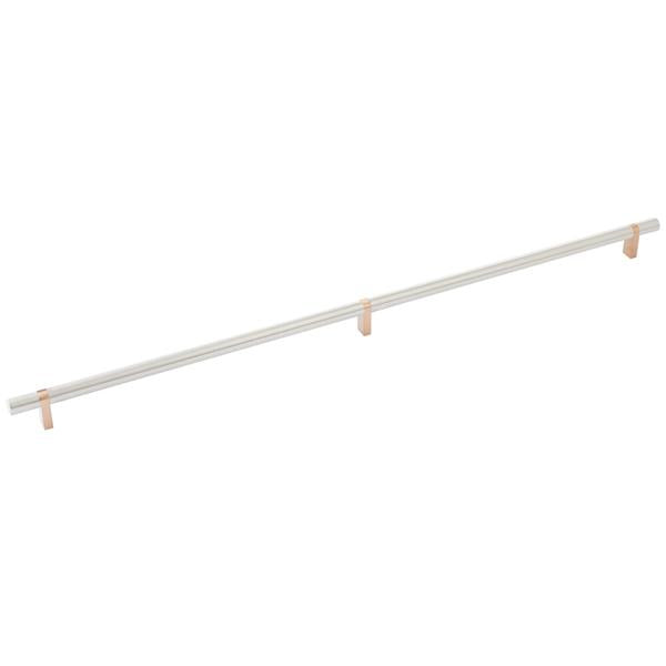 Emtek - Select Bar Cabinet Pull 24 Inch C-C, Rectangular Bar Stem, Smooth Bar