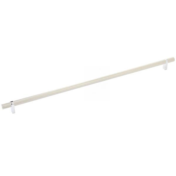 Emtek - Select Bar Cabinet Pull 18 Inch C-C, Rectangular Bar Stem, Knurled Bar
