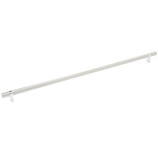 Emtek - Select Bar Cabinet Pull 18 Inch C-C, Rectangular Bar Stem, Smooth Bar