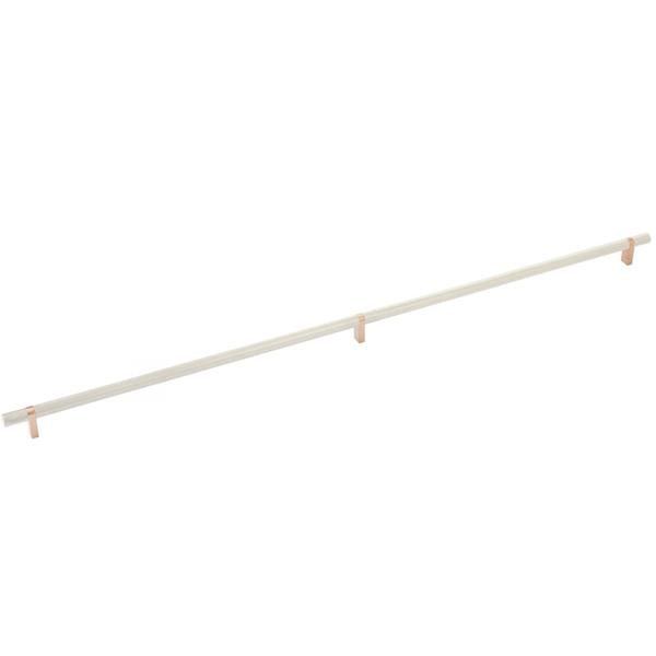 Emtek - Select Bar Cabinet Pull 36 Inch C-C, Rectangular Bar Stem, Knurled Bar
