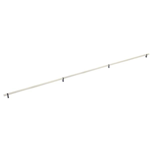 Emtek - Select Bar Cabinet Pull 54 Inch C-C, Rectangular Bar Stem, Knurled Bar