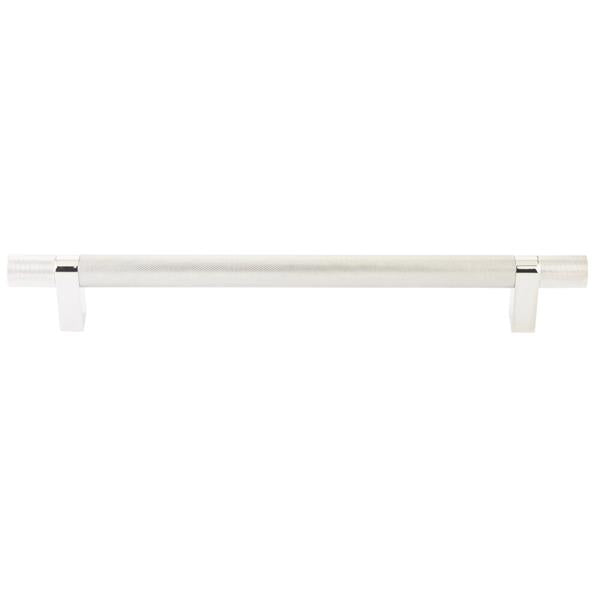 Emtek - Select Bar Appliance Pull 12 Inch C-C, Rectangular Bar Stem, Knurled Bar
