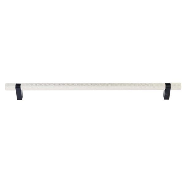 Emtek - Select Bar Appliance Pull 18 Inch C-C, Rectangular Bar Stem, Knurled Bar