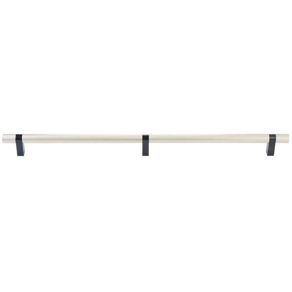 Emtek - Select Bar Appliance Pull 24 Inch C-C, Rectangular Bar Stem, Knurled Bar