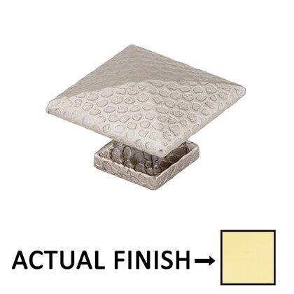 Emtek - Arts & Crafts Square Dimpled Knob, 1-1/4 Inch