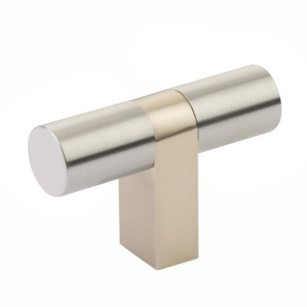 Emtek - Select Cabinet T-Knob 3-1/8 Inch overall, Rectangular Bar Stem, Smooth Bar