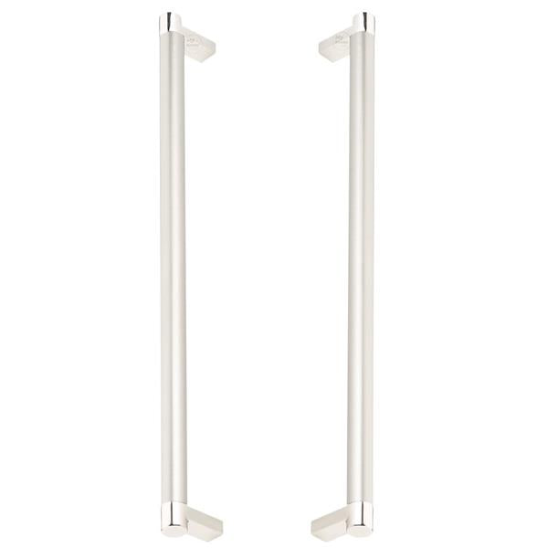 Emtek - Back to Back, Select Appliance Pull 12 Inch C-C, Rectangular Stem, Smooth Bar