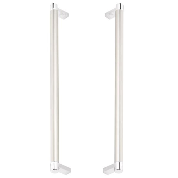 Emtek - Back to Back, Select Appliance Pull 12 Inch C-C, Rectangular Stem, Smooth Bar