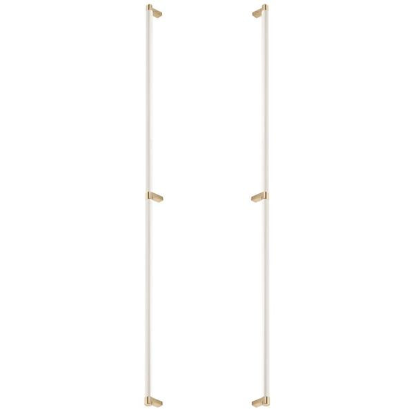 Emtek - Back to Back, Select Appliance Pull 36 Inch C-C, Rectangular Stem, Smooth Bar