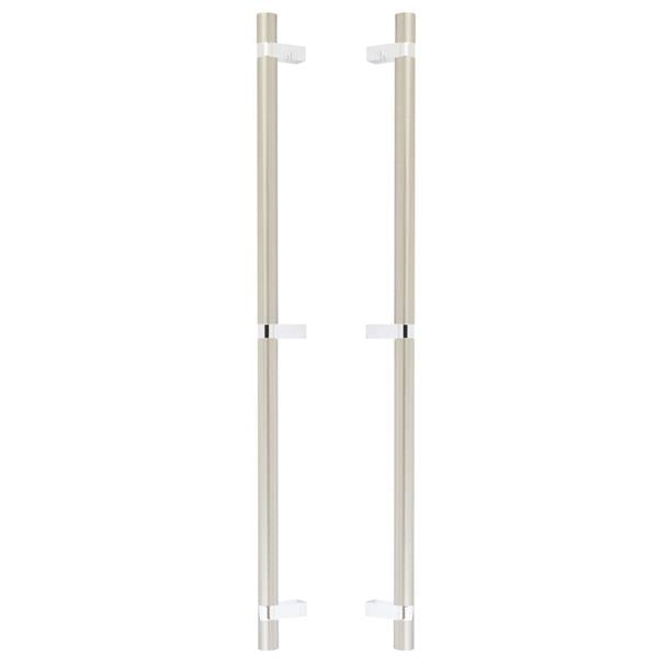 Emtek - Back to Back, Select Bar Appliance Pull 24 Inch C-C, Rectangular Bar Stem, Smooth Bar