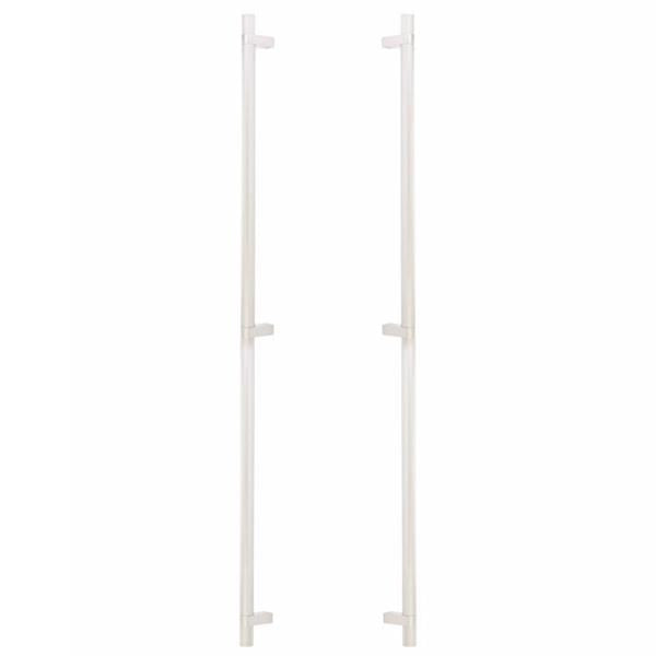 Emtek - Back to Back, Select Bar Appliance Pull 36 Inch C-C, Rectangular Bar Stem, Knurled Bar
