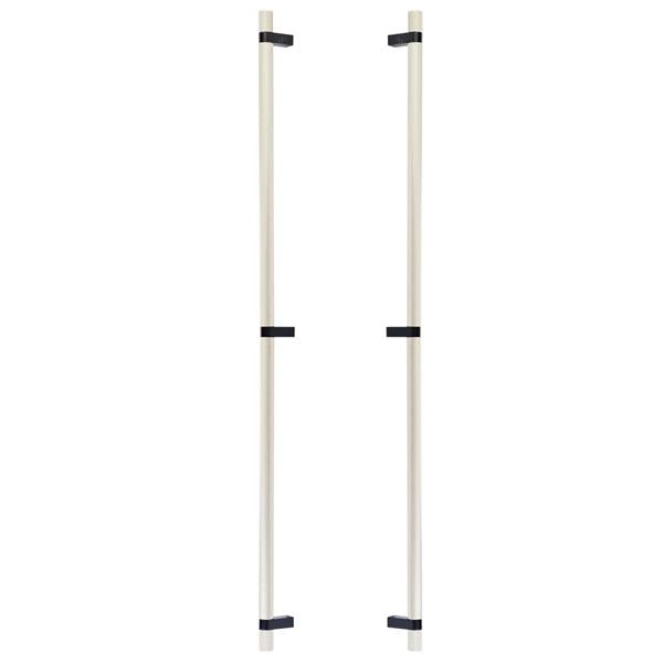 Emtek - Back to Back, Select Bar Appliance Pull 36 Inch C-C, Rectangular Bar Stem, Knurled Bar