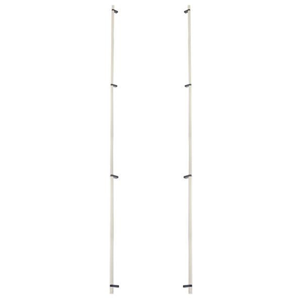 Emtek - Back to Back, Select Bar Appliance Pull 54 Inch C-C, Rectangular Bar Stem, Knurled Bar