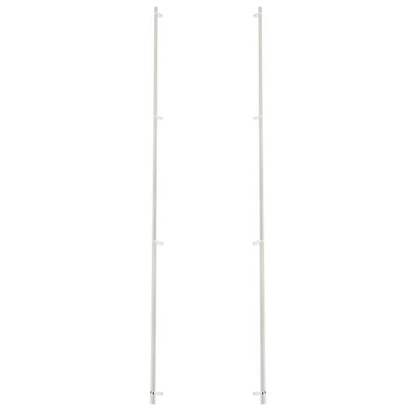Emtek - Glass Shower Door Back to Back, Select Bar Appliance Pull 54 Inch C-C, Rectangular Bar Stem, Smooth Bar