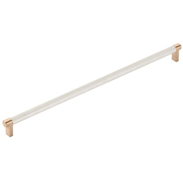 Emtek - Concealed Surface, Select Appliance Pull 18 Inch C-C, Rectangular Stem, Knurled Bar
