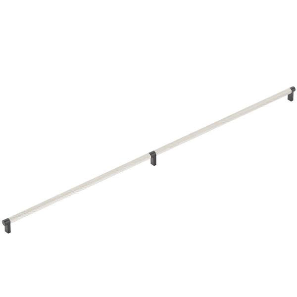 Emtek - Concealed Surface, Select Appliance Pull 36 Inch C-C, Rectangular Stem, Knurled Bar