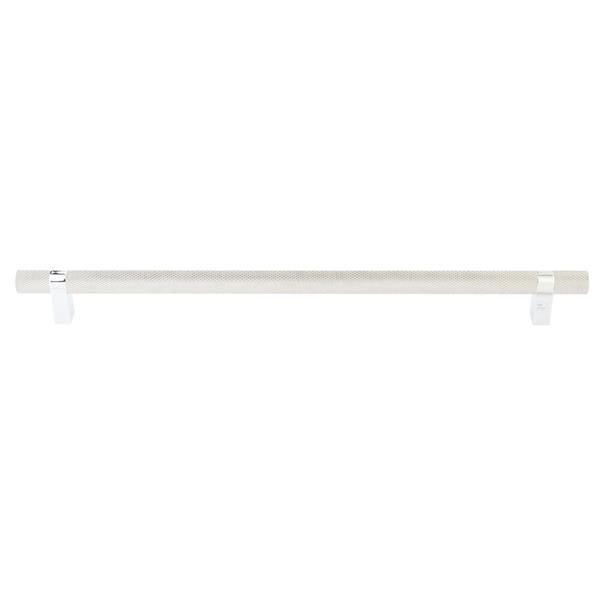 Emtek - Concealed Surface, Select Bar Appliance Pull 18 Inch C-C, Rectangular Bar Stem, Knurled Bar