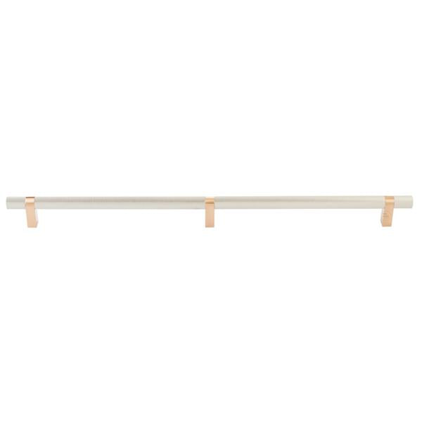 Emtek - Concealed Surface, Select Bar Appliance Pull 24 Inch C-C, Rectangular Bar Stem, Knurled Bar