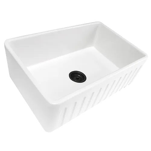 Nantucket Sinks - 20 Inch Fireclay Farmhouse Kitchen Sink