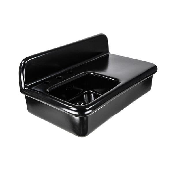 Nantucket Sinks - Fireclay 30'S Style Sink With Integral Ledge - Black