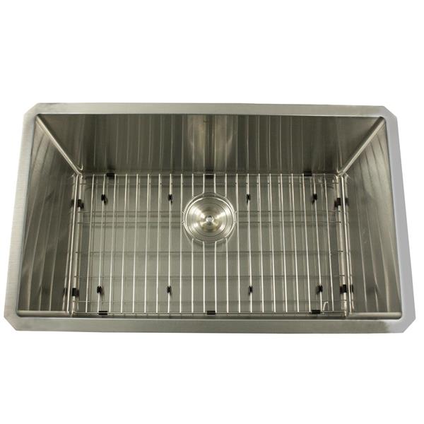 Nantucket Sinks - 30 Inch Stainless Steel Laundry Sink With 12 Inch Bowl Depth.