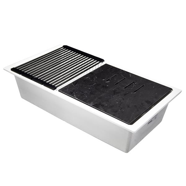 Nantucket Sinks - Undermount Workstation Granite Composite White