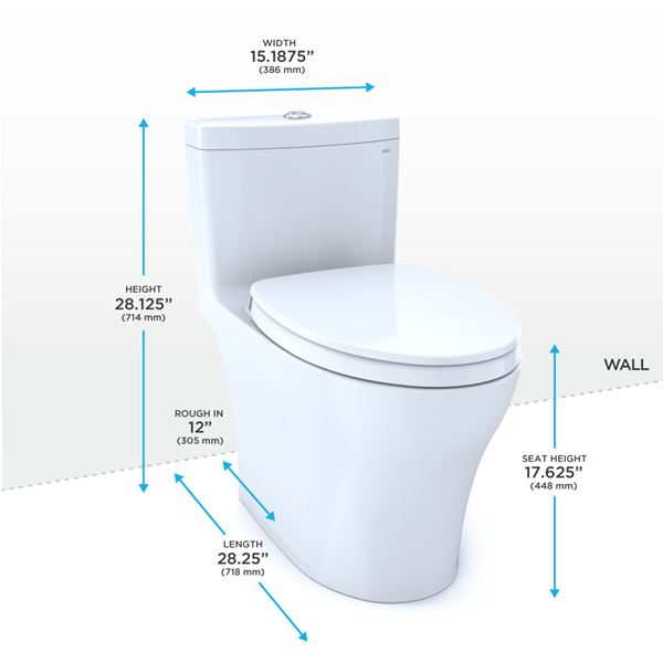 Toto - Aquia IV One-Piece Elongated Dual Flush 1.28 And 0.9 Gpf Washlet+ Ready Toilet, Ebony- Ms646124Cemfn#51