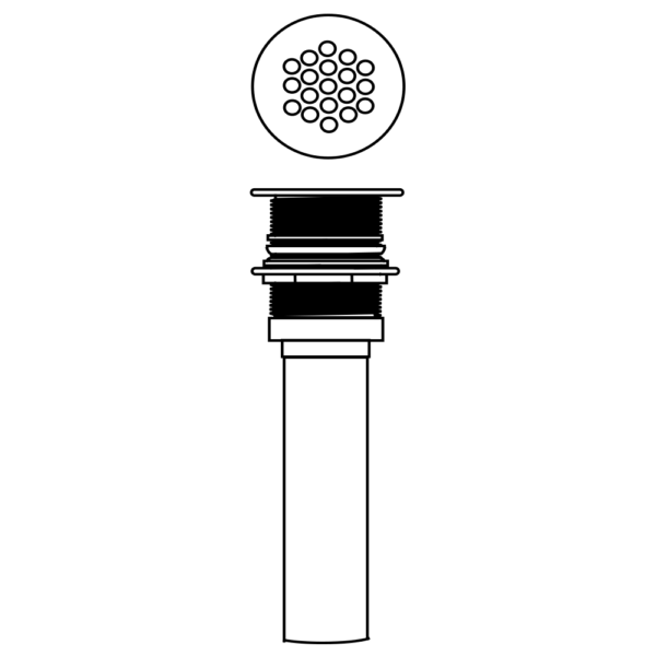 Hamat - Grid Drain with 6 Inch tail piece