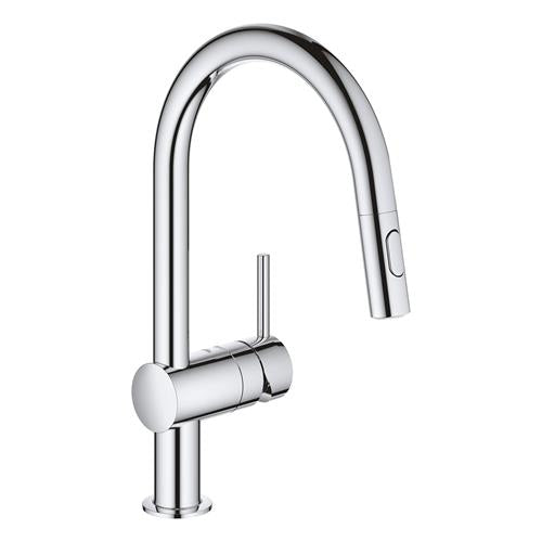 Grohe - Minta Single-Handle Pull-Down Kitchen Faucet Dual Spray 1.75 GPM