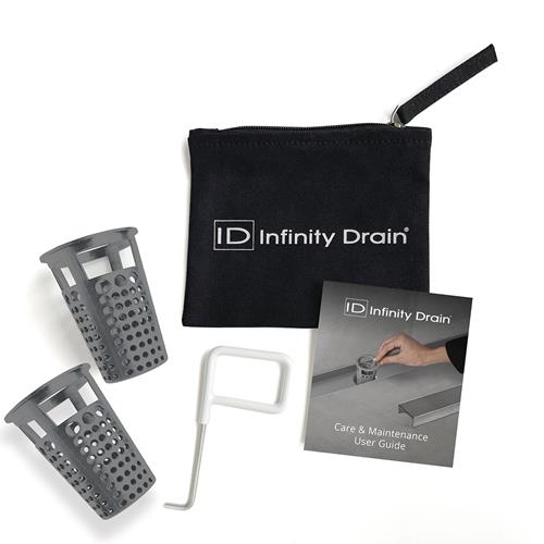 Infinity Drain - Hair Maintenance Kit. Includes DKEY Lift-out key, and (2) HB 65 Hair Basket.