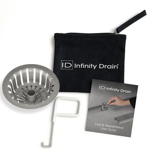 Infinity Drain - Hair Maintenance Kit. Includes AKEY Lift-out key, and HS 4 Hair Strainer.