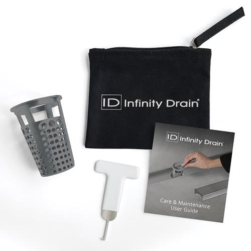 Infinity Drain - Hair Maintenance Kit. Includes WKEY Lift-out key, and HB 65 Hair Basket.