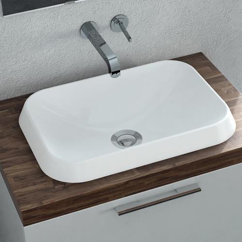 Ico - Rossini Rectangle Vessel Sink - Gloss White