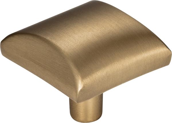 Elements - 1-1/8 Inch Overall Length Square Glendale Cabinet Knob
