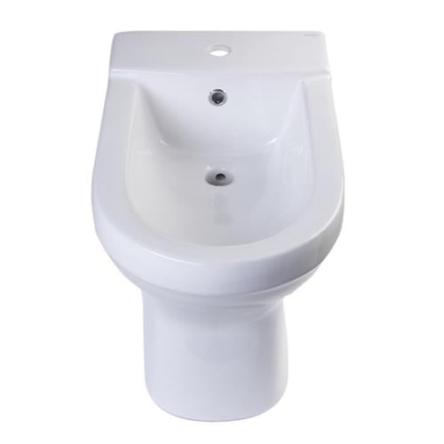 Eago - White Ceramic Bathroom Bidet with Elongated Seat