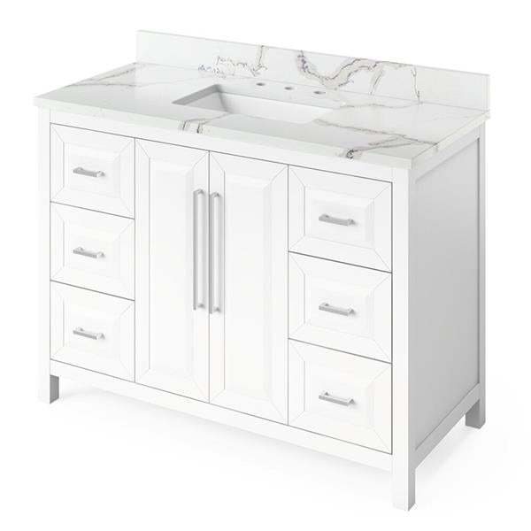 Jeffrey Alexander - 48 Inch Cade Vanity with Vanity Top and undermount rectangle bowl