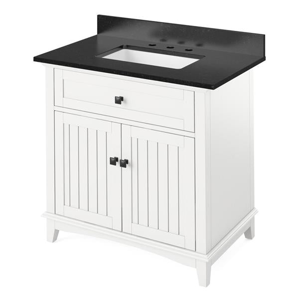 Jeffrey Alexander - 36 Inch Savino Vanity with Vanity Top and undermount rectangle bowl