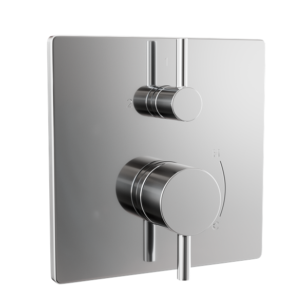 Toto - Square Pressure Balance Valve With Diverter Trim