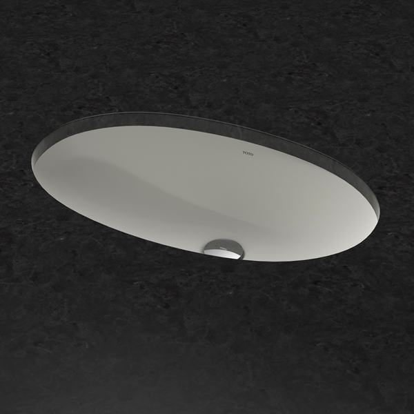 Toto - 24 Inch Oval Undermount Bathroom Sink With Cefiontect, Cotton White