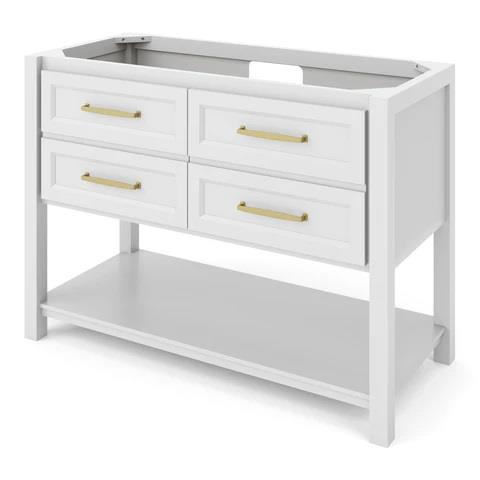 Jeffrey Alexander - 48 Inch Kipling Single Sink Free Standing Vanity Cabinet - Less Vanity Top