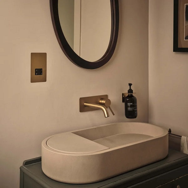 Kast - Aura Countertop/Wall Mount Basin, RH Bowl, Includes Wall Brackets, Without Pattern