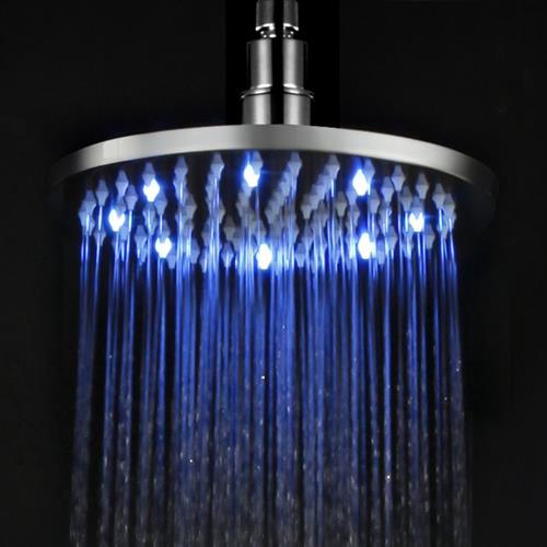 Alfi - 8 Inch Round Multi Color LED Rain Shower Head